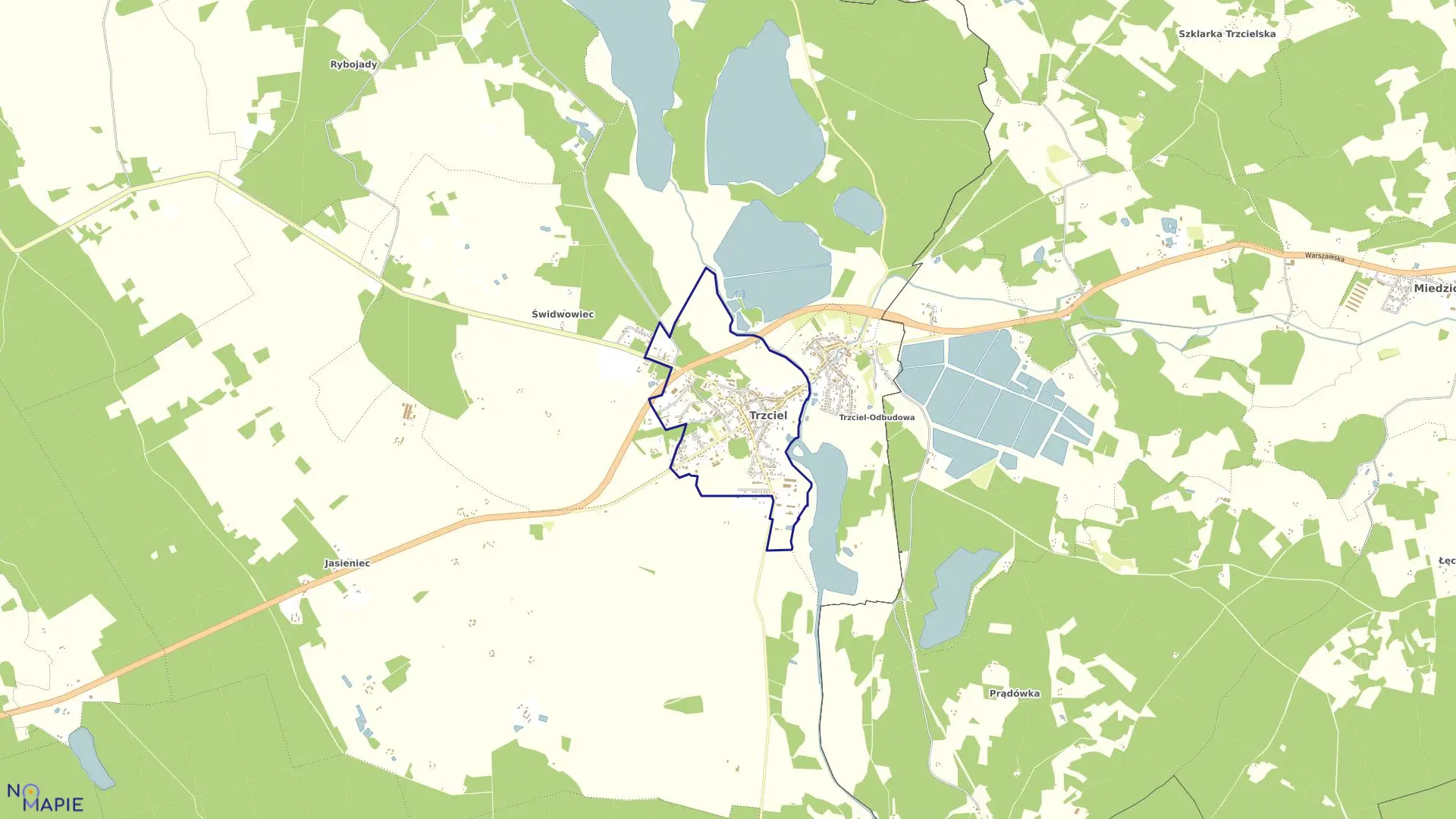 Mapa obrębu TRZCIEL - 1 w gminie Trzciel