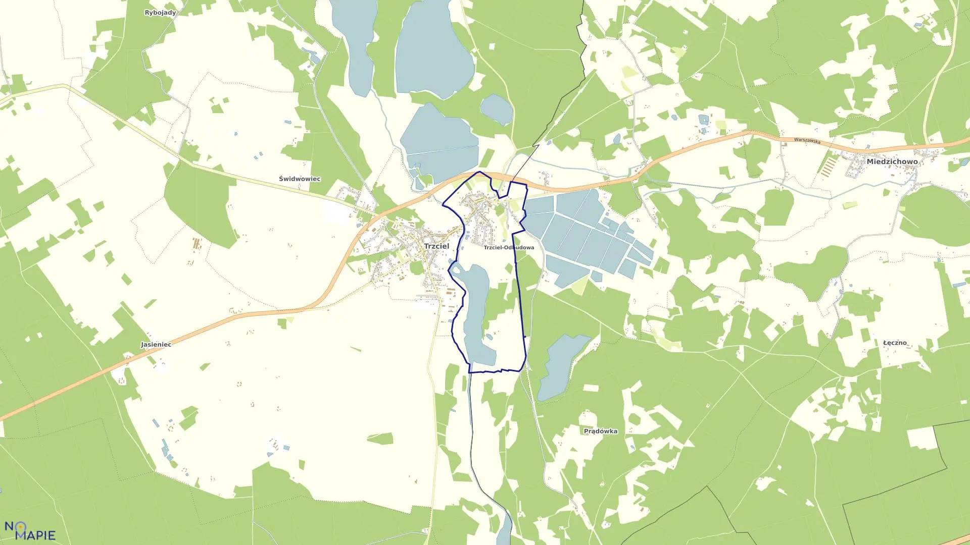 Mapa obrębu TRZCIEL - 2 w gminie Trzciel